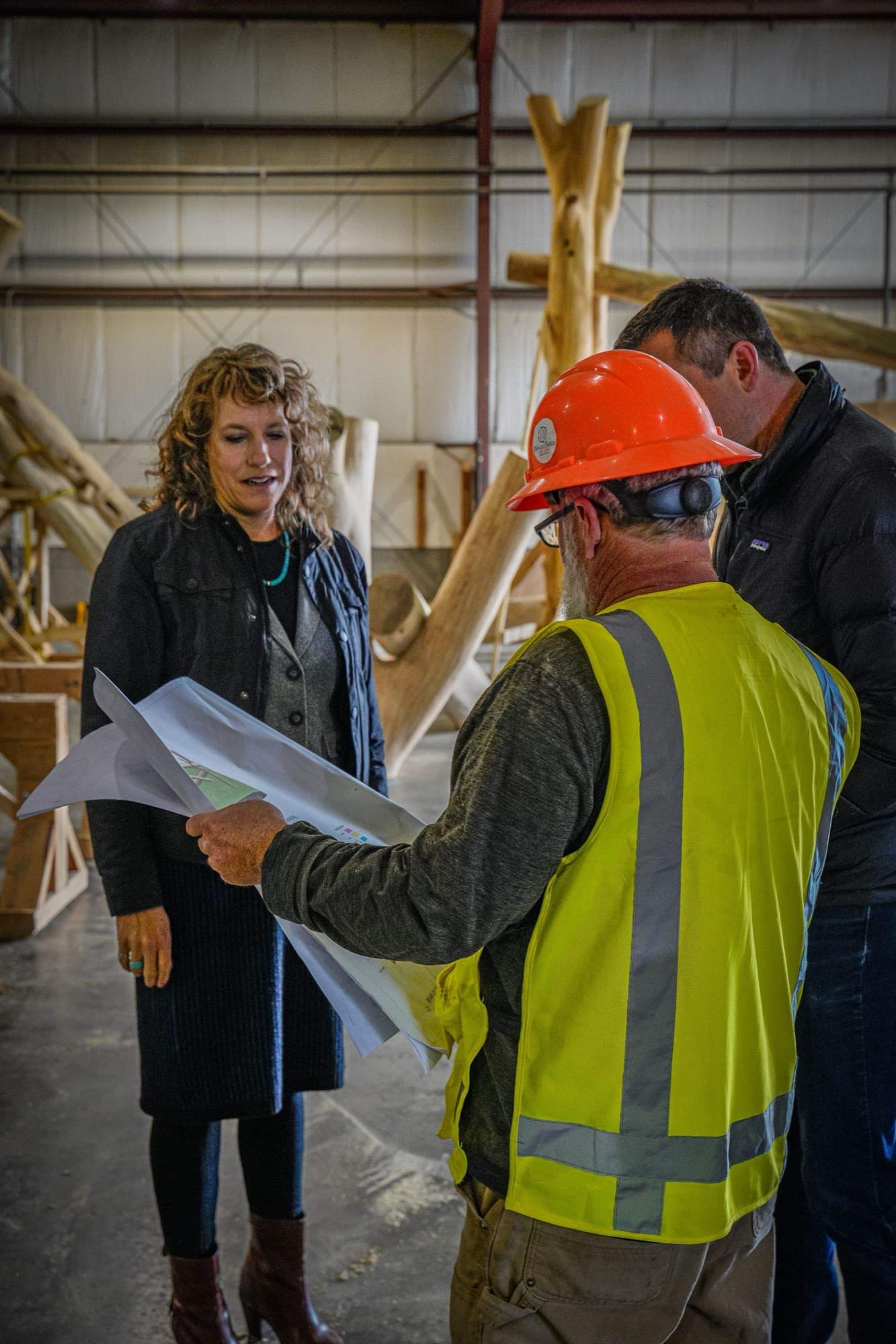 Amelia Baxter at the WholeTrees Maine facility in Ashland