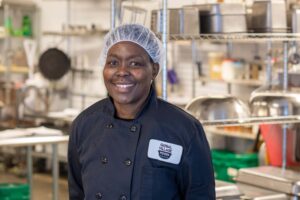 Damaris Hall says the vision for the company has not changed. “I have always wanted to build community through healthy, ethnic African foods made with local ingredients, and take care of our employees,” she said. Photo by Erica Houskeeper.